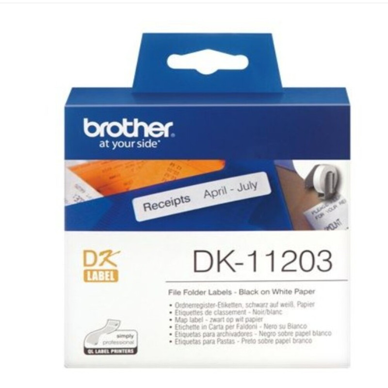 ملصقات ملفات من براذر - أسود على أبيض - 300 قطعة