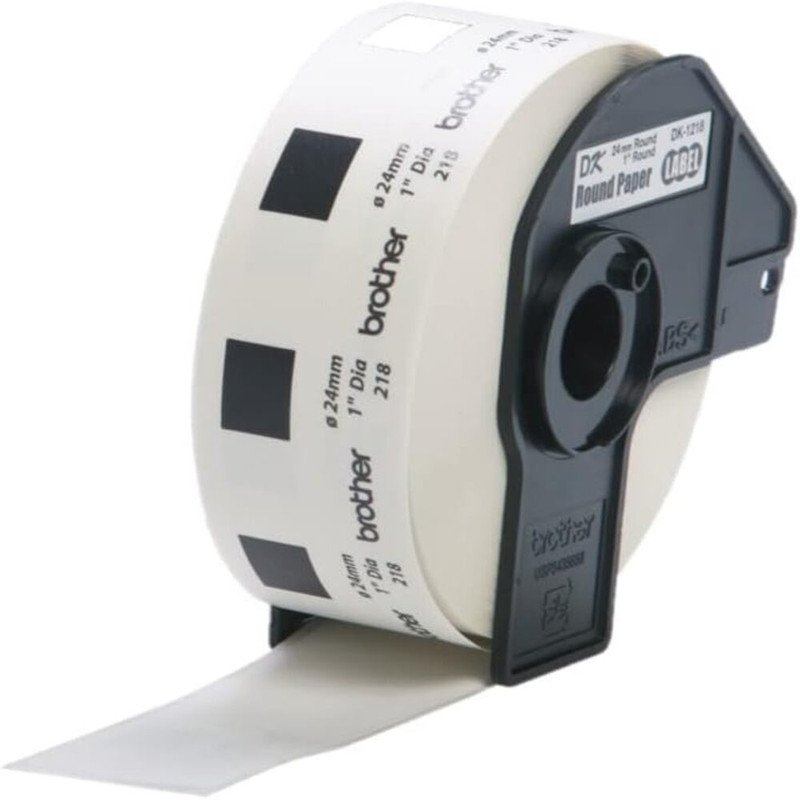 ملصقات براذر - دائرية - أسود على أبيض - 1000 قطعة