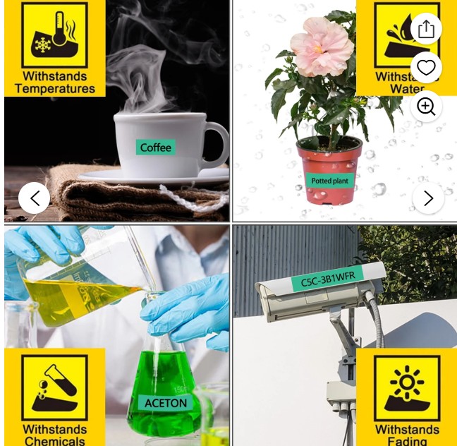 Brother - Label Tape Cassette - Black On Green - 9 mm