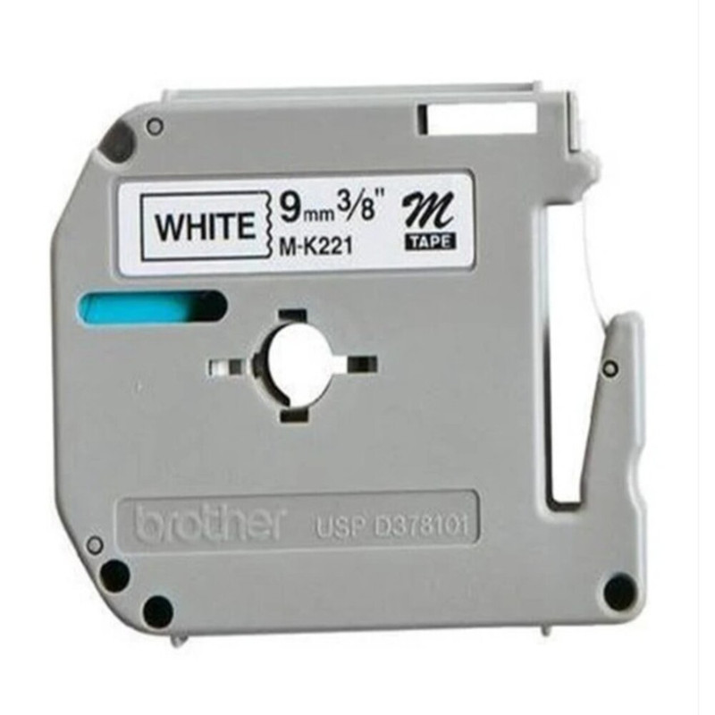 Brother - Label Tape Cassette - Black On White - 9 mm