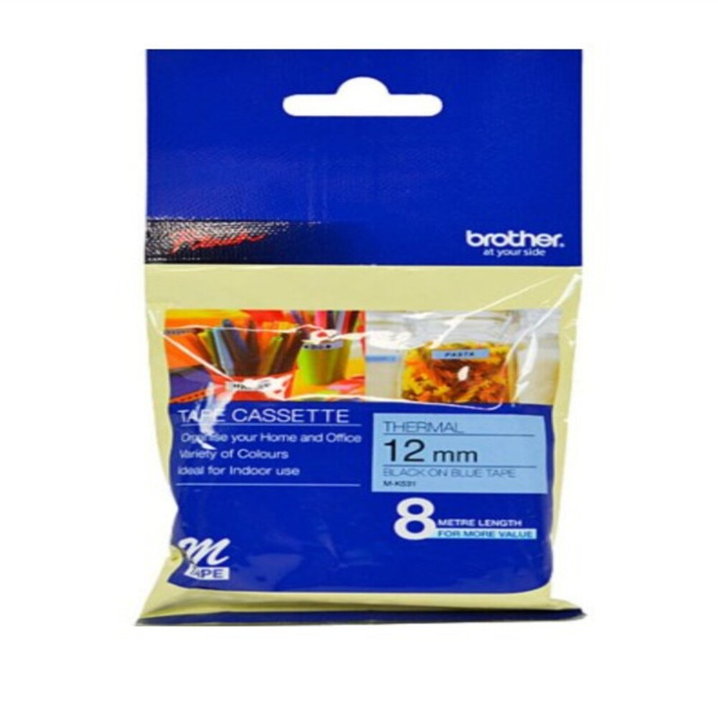 Brother - Label Tape Cassette - Black On Blue - 12 mm