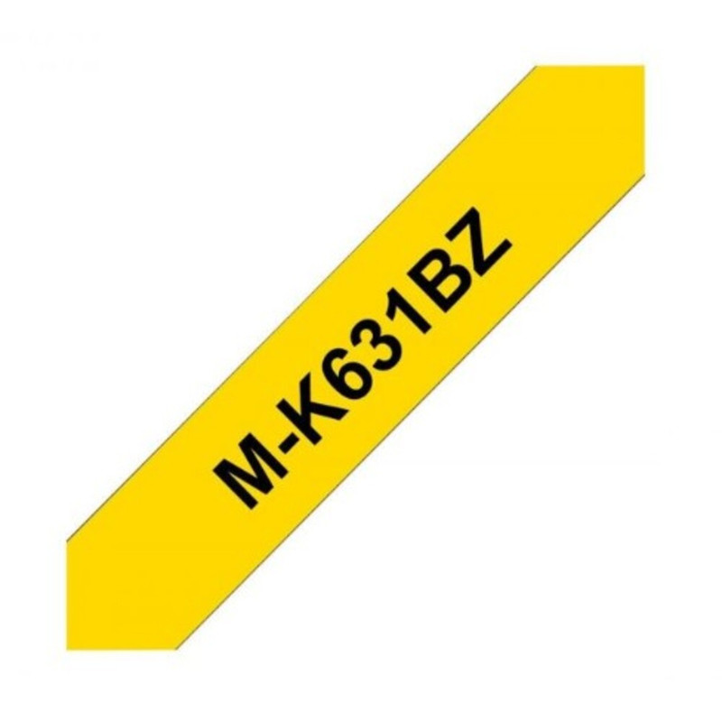 Brother - Label Tape Cassette - Black On Yellow - 12 mm