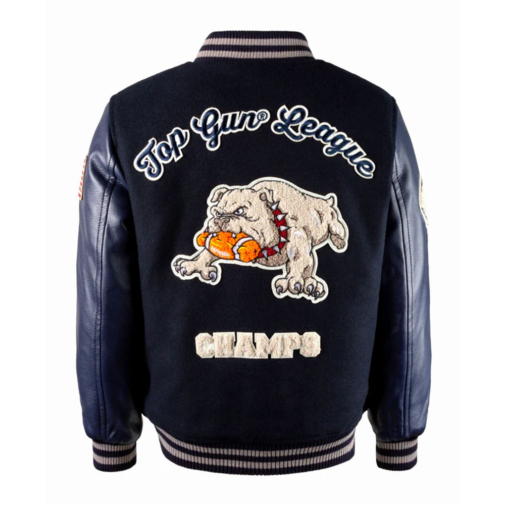 توب غان - جاكيت بولدوغ فارسيتي للأطفال - كحلي