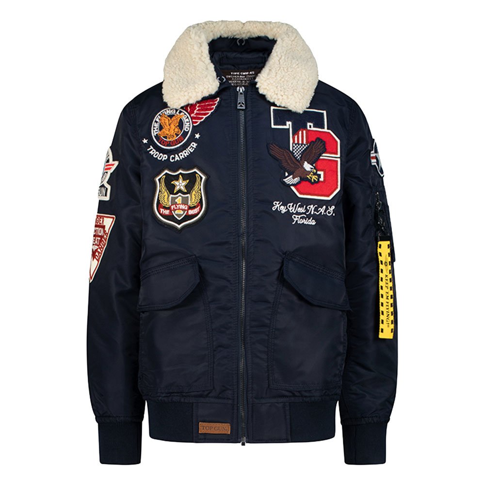 توب غان - جاكيت نايلون للأطفال - إيجل - كحلي