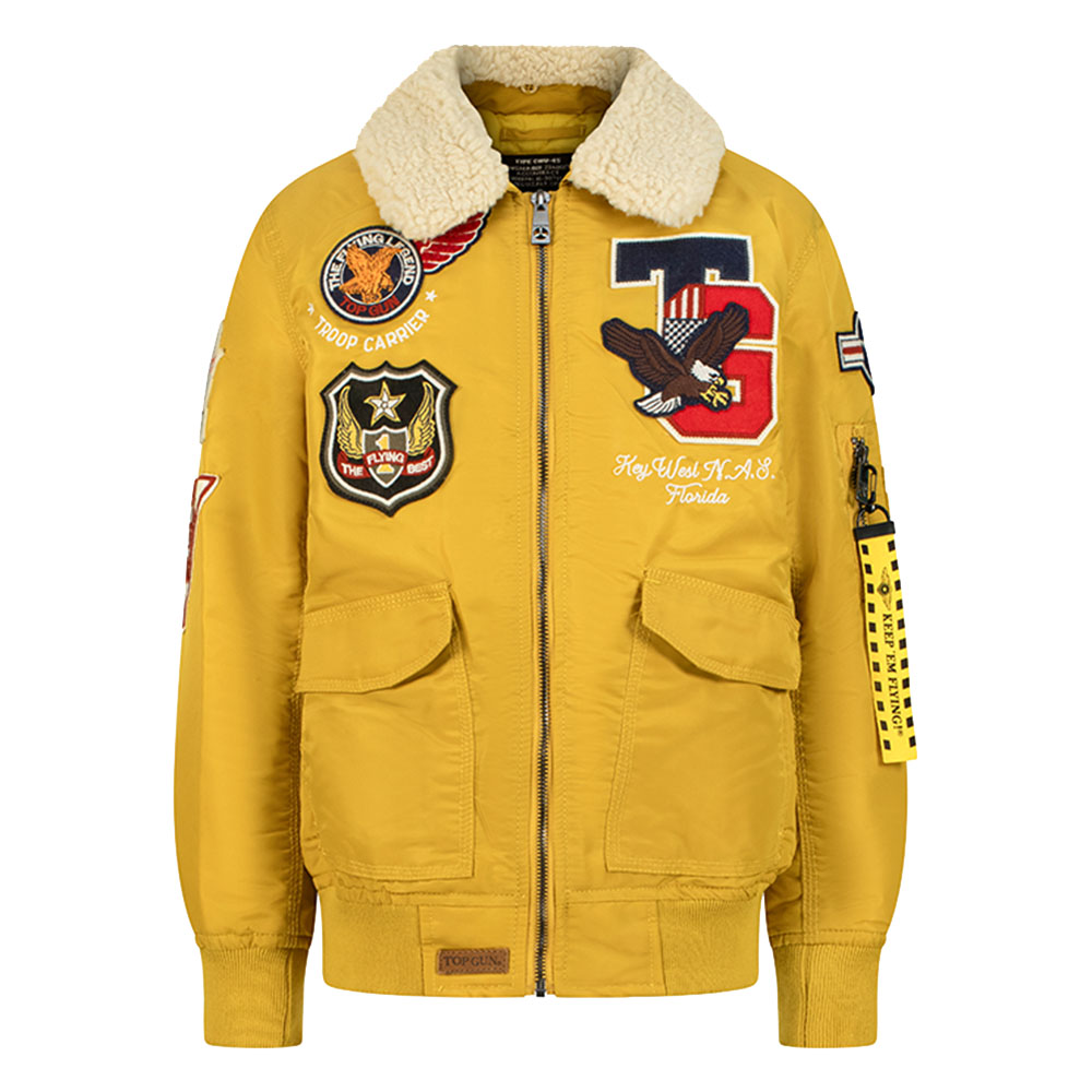 توب غان - جاكيت نايلون للأطفال - إيجل - أصفر