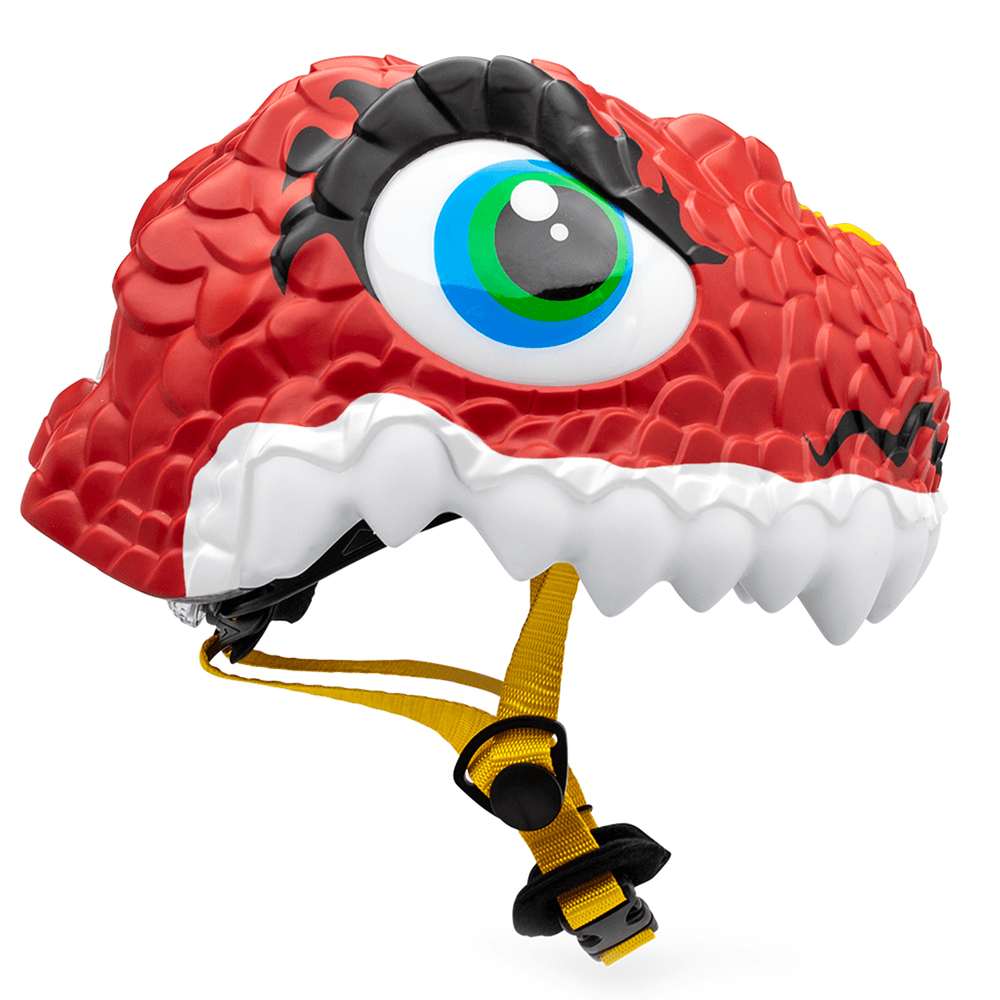 كريزي سيفتي - خوذة دراجة - 49-55 سم - تنين - أحمر