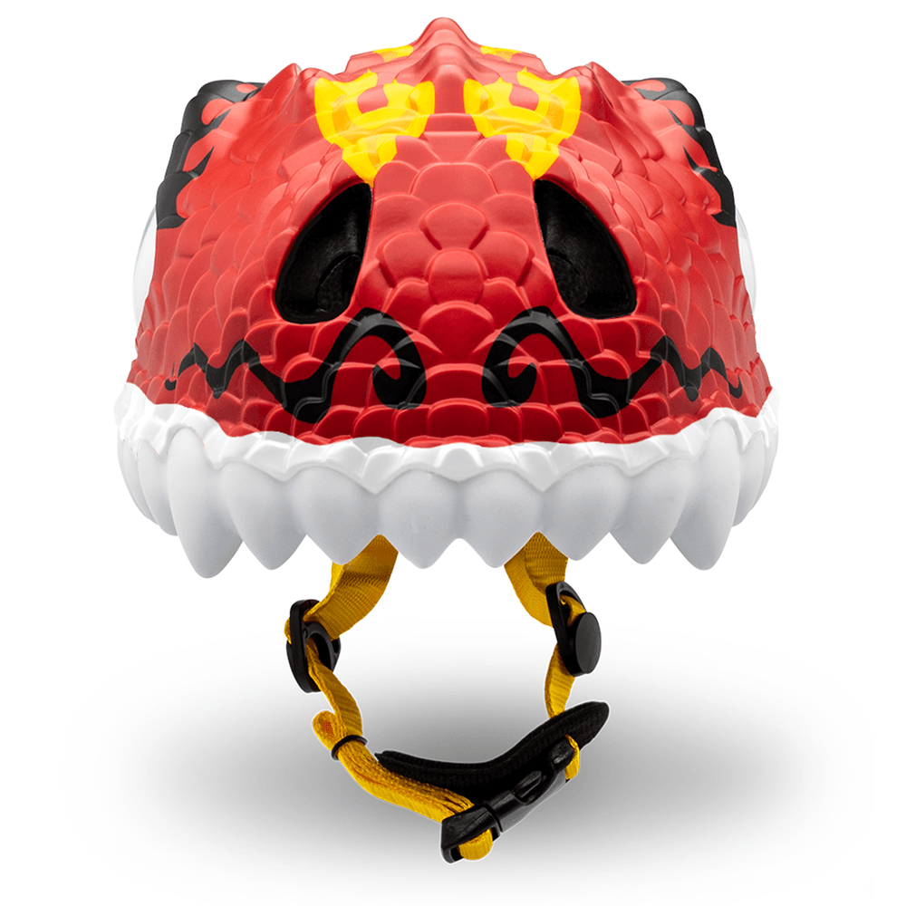 كريزي سيفتي - خوذة دراجة - 49-55 سم - تنين - أحمر