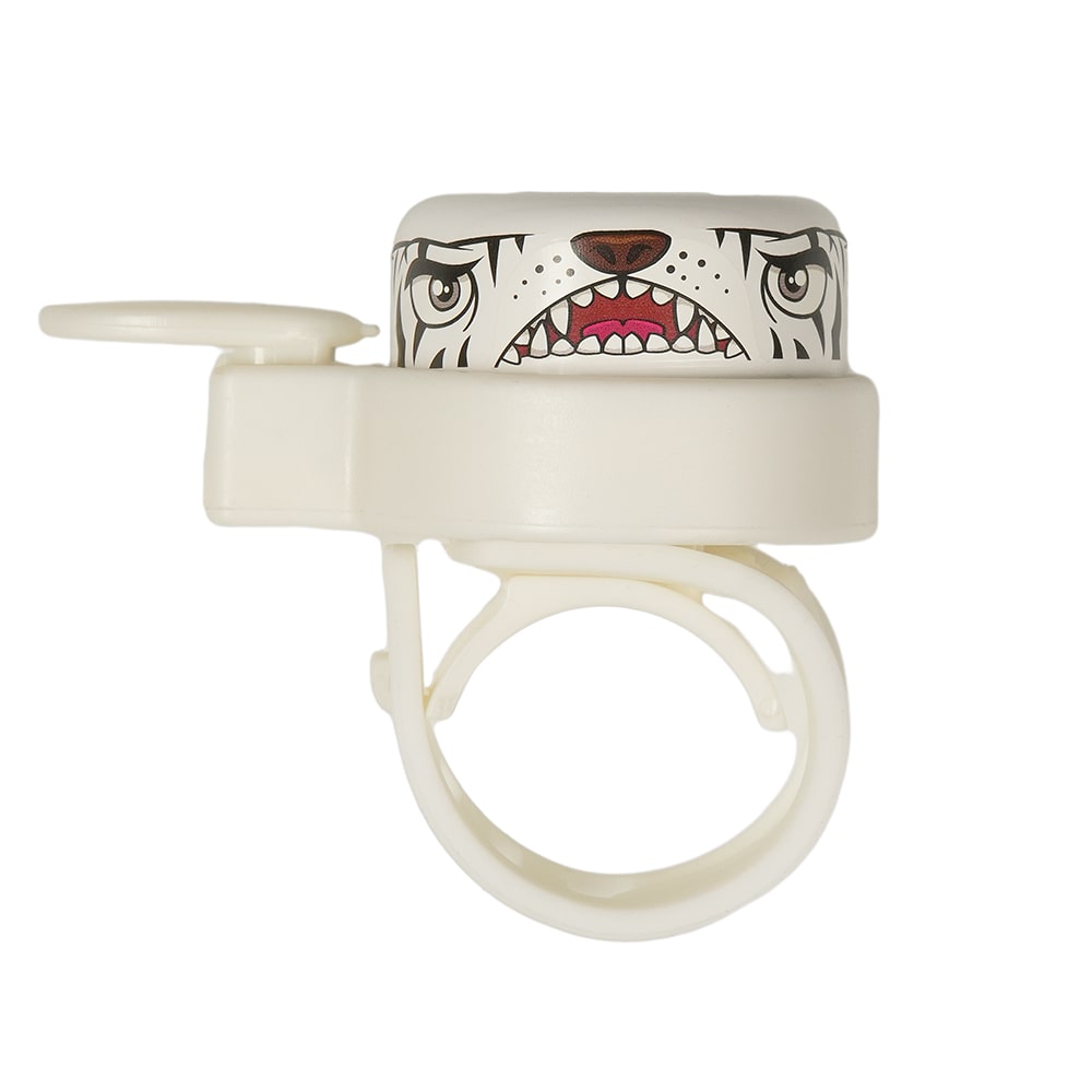 كريزي سيفتي - جرس دراجة - تايجر - أبيض