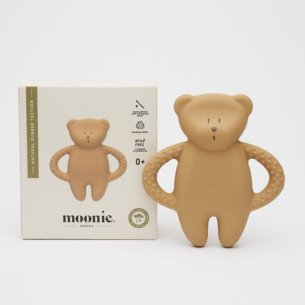 Moonie Natural Rubber Teether Bear