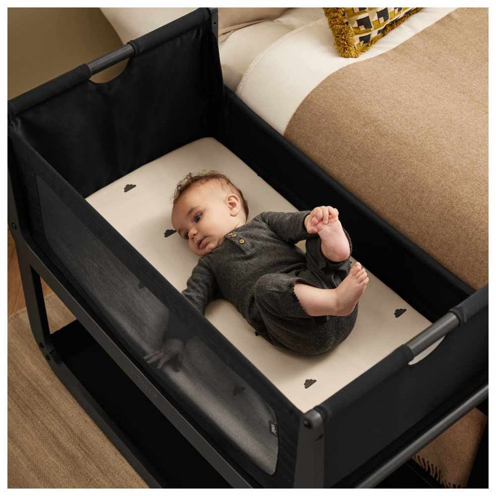 Snuz Crib Fitted Sheets - Sand/Cloud - Pack of 2