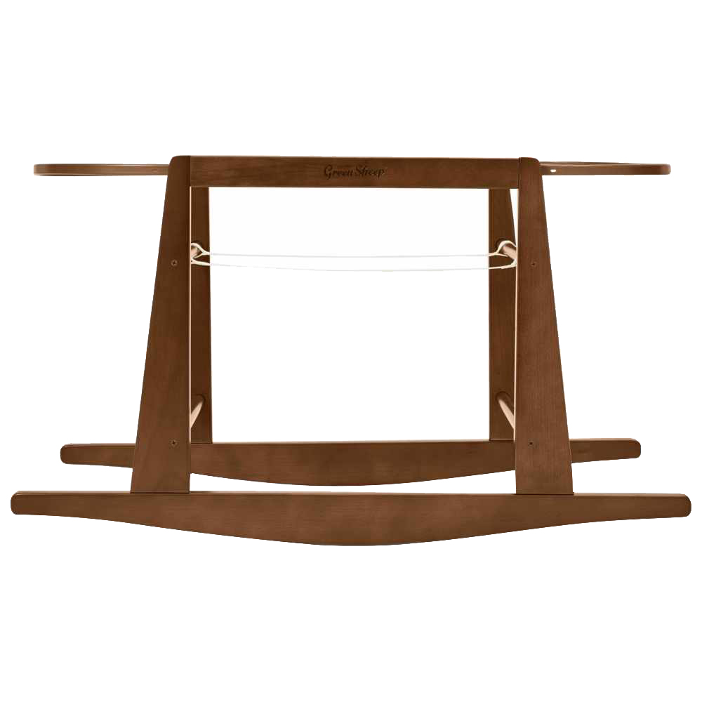 The Little Green Sheep Moses Basket & Rocking Stand Set - Wheat Linen