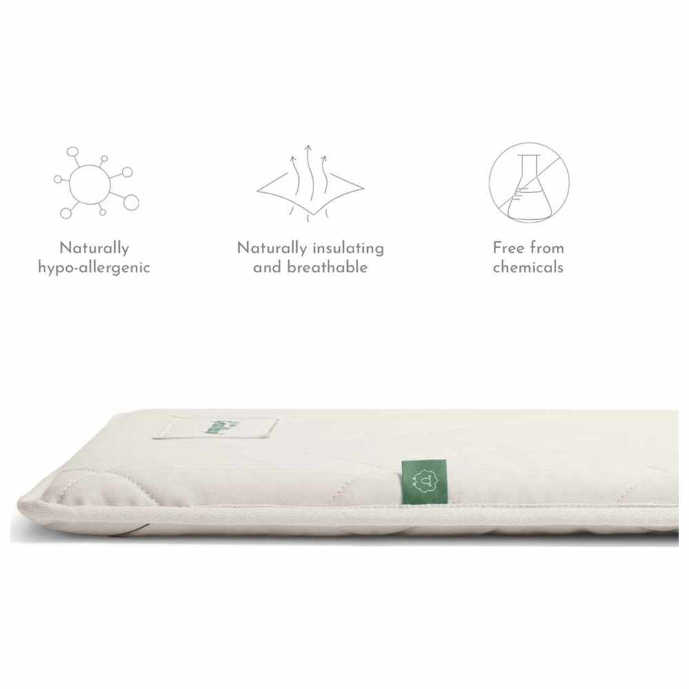 The Little Green Sheep - Natural Crib Mattress For Snuz Pod 4 - Off-White - 40 x 75.5 cm