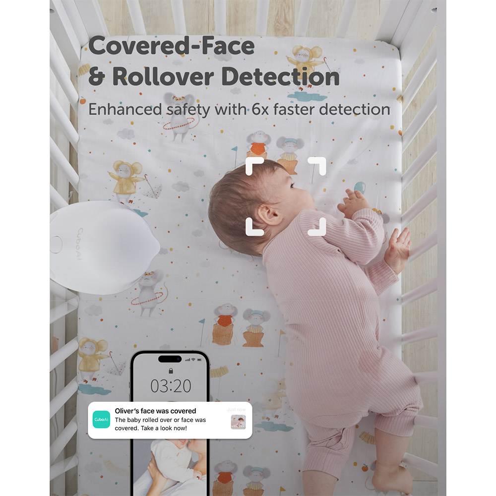 كيوبو إيه آي - جهاز مراقبة ذكي للأطفال 3 - أبيض