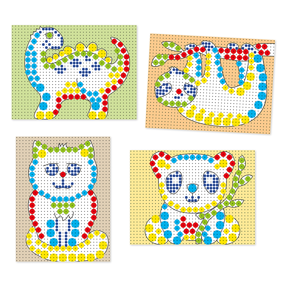 كوركتي - لعبة لوح تصميم الحيوانات فانتا كولور - 150 قطعة