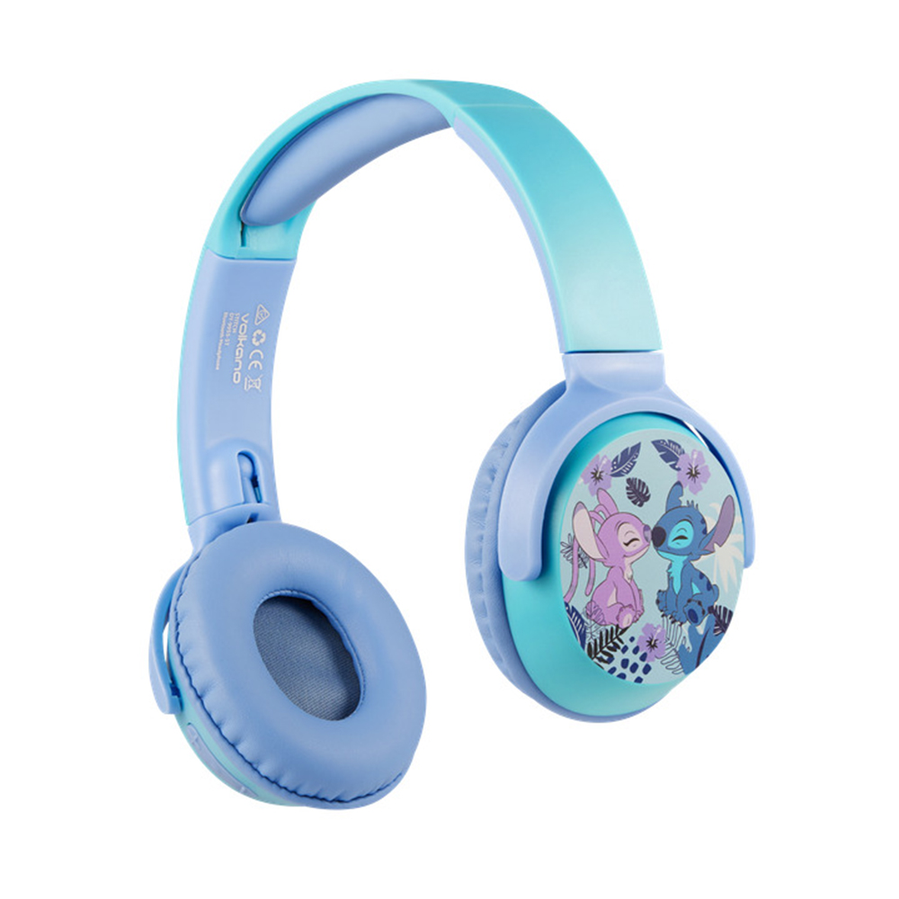 Volkano - Wireless Bluetooth Stereo Headphones With Swivel Cups - Stitch