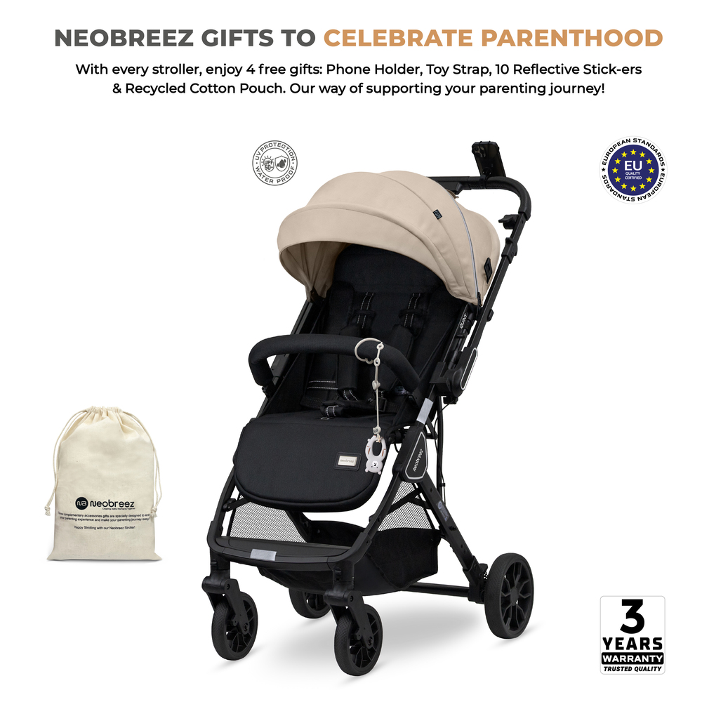 Neobreez - Quint Reversible Travel Stroller - Beige
