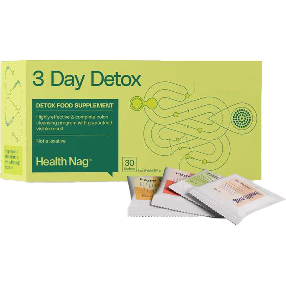 Health Nag - 3 Day Detox - Unflavoured - 30 Sachets