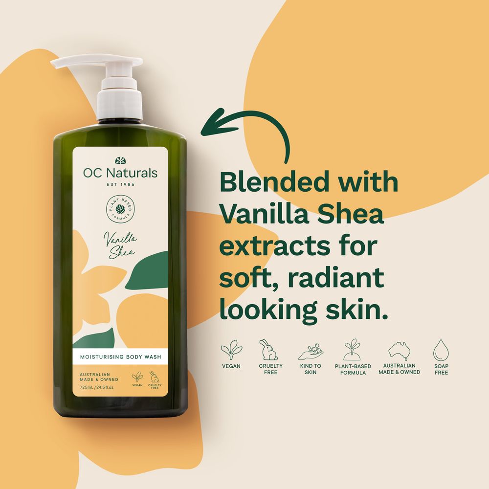 OC Naturals - Vanilla Shea Moisturising Bodywash - 725ml