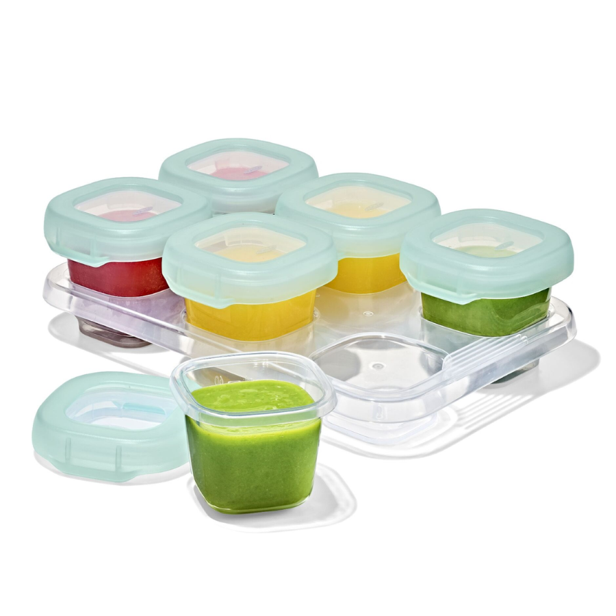 Oxo-Tot Baby Blocks Opal Food Storage Containers - Pack of 6 - 59 ml