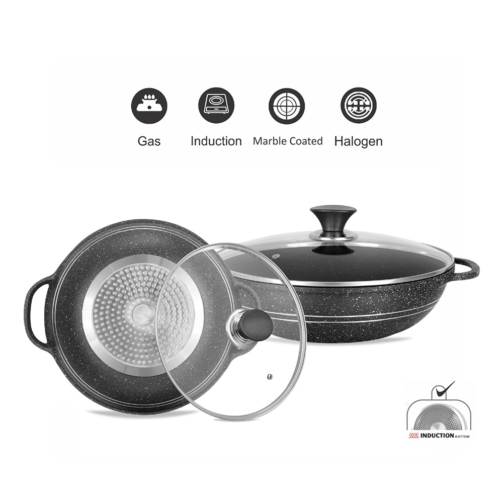 Sonex - Non-Stick Eden Kadahi - Grey Marble - 32 cm