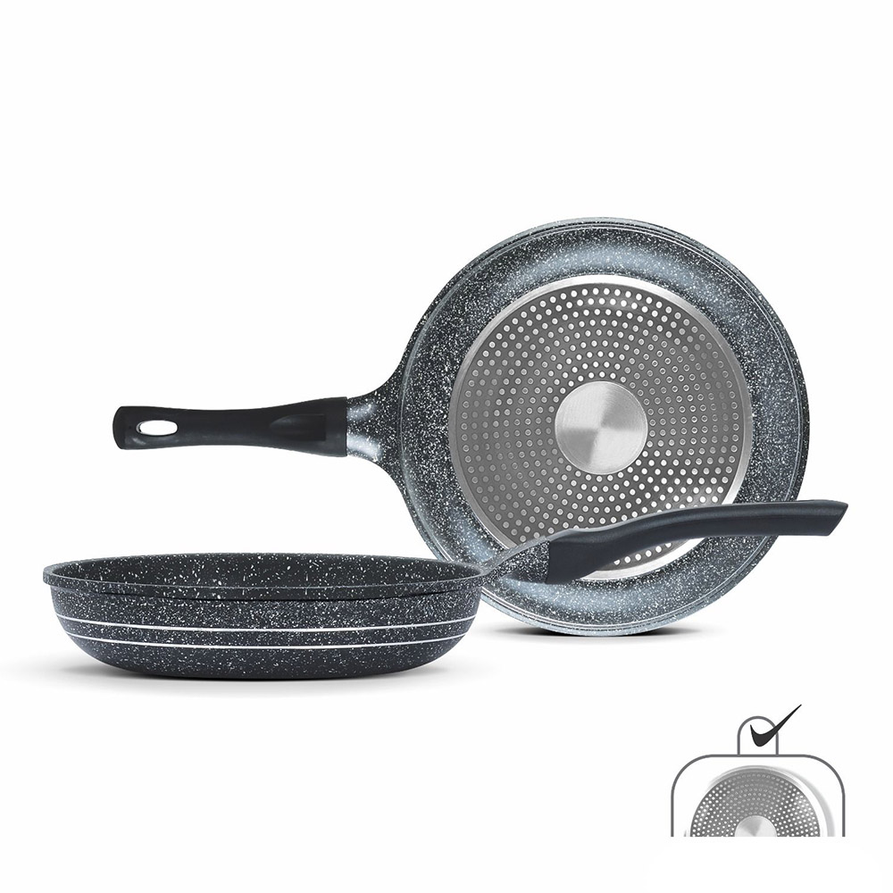 Sonex - Non-Stick Mac Fry Pan - Grey Marble - 28 cm