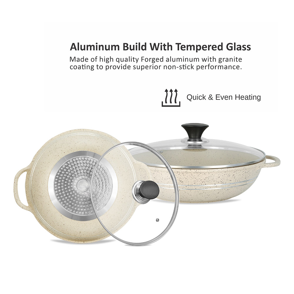 Sonex - Non-Stick Eden Kadahi - White Marble - 32 cm