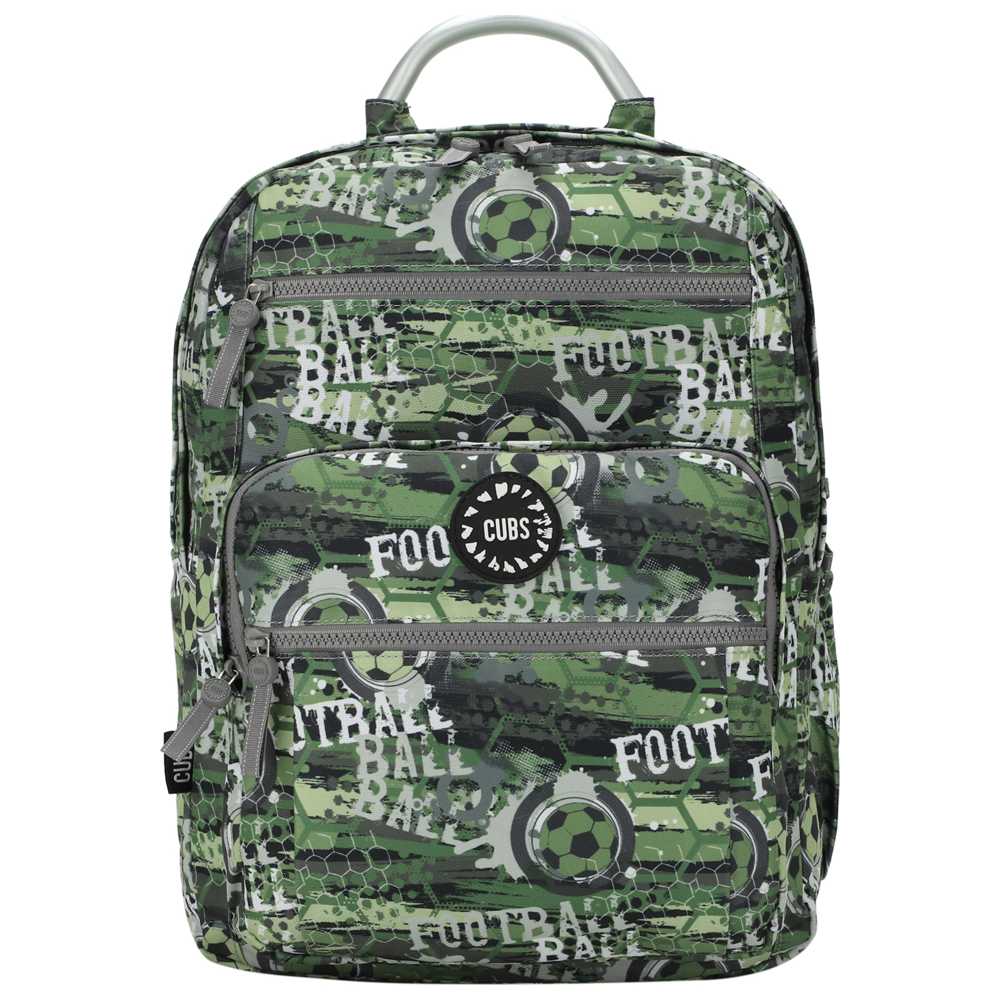 Cubs - School Backpack - Army Green Football - 17.7-Inch/45cm