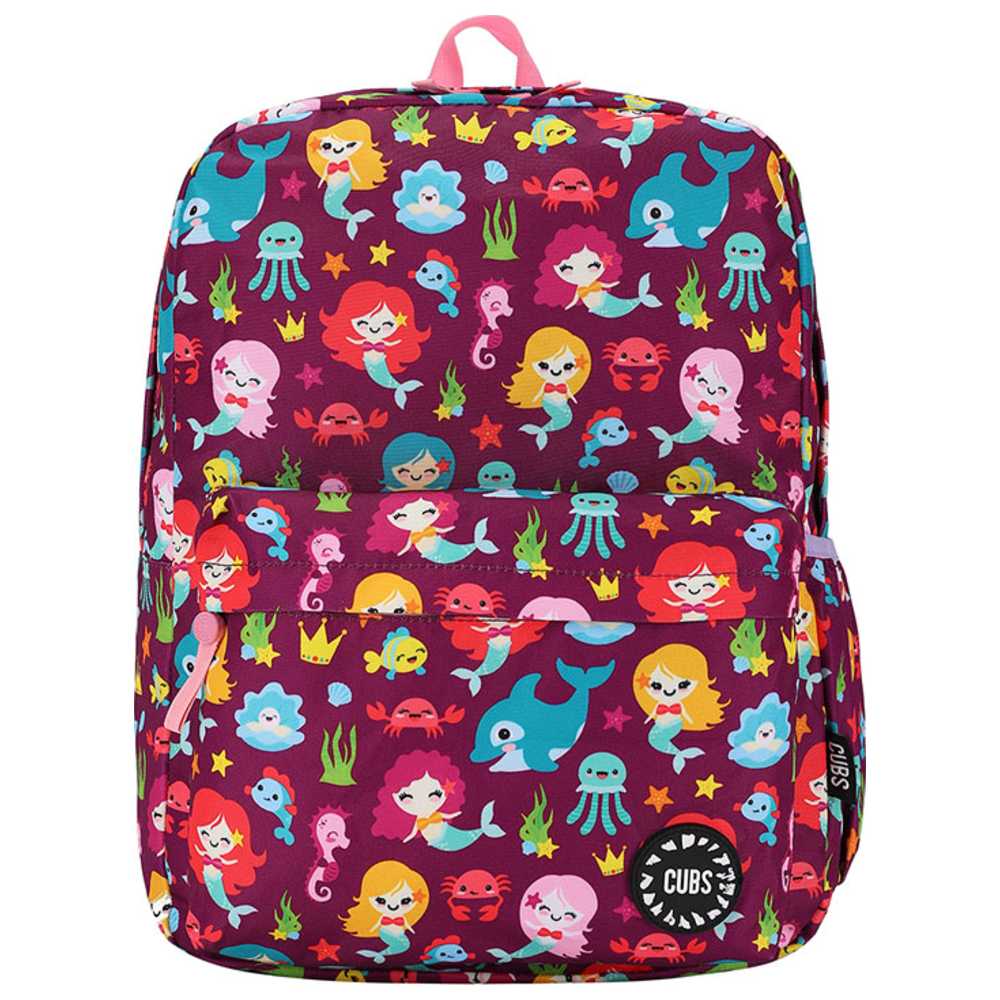 كابس - شنطة ظهر للطلاب الصغار - حورية البحر الصغيرة أرجوانية - 17.7 إنش/45 سم