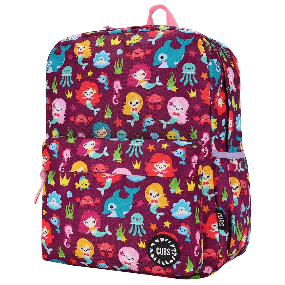 كابس - شنطة ظهر للطلاب الصغار - حورية البحر الصغيرة أرجوانية - 17.7 إنش/45 سم