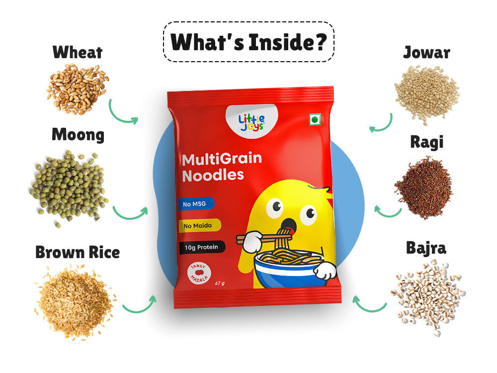 Little Joys - Multigrain Noodles with Tangy Masala Flavor, Pack of 3
