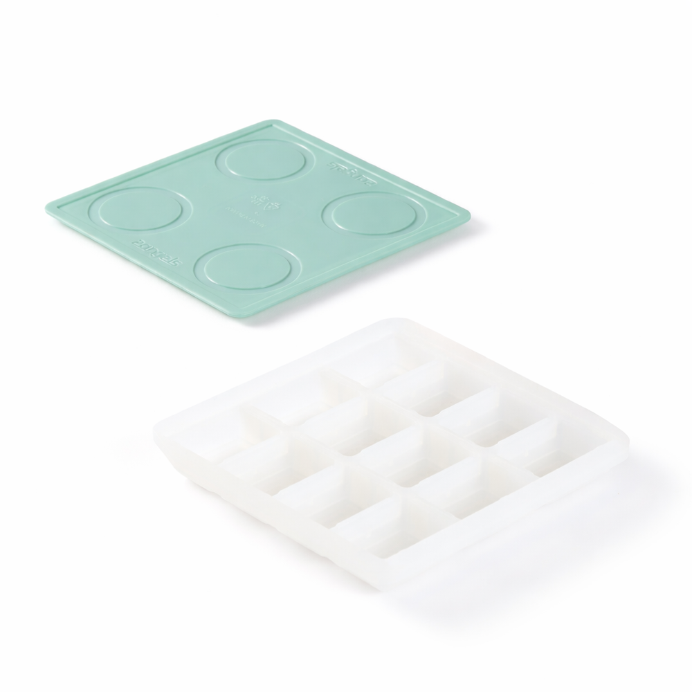 صينية تجميد طعام الأطفال من السيليكون من تو أنجلز - لون أوراق الصيف