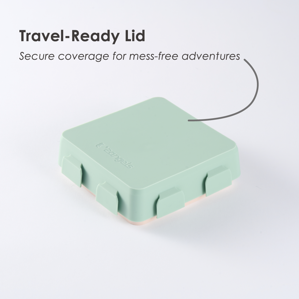 2انجلز - لوحة ألغاز سيليكونية 2 في 1 - لون أوراق الصيف/لاتيه