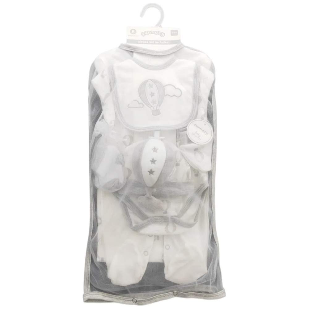 Sunnozy - 8pc-Set - 8pc-Set Balloon Print Matching Set - Grey