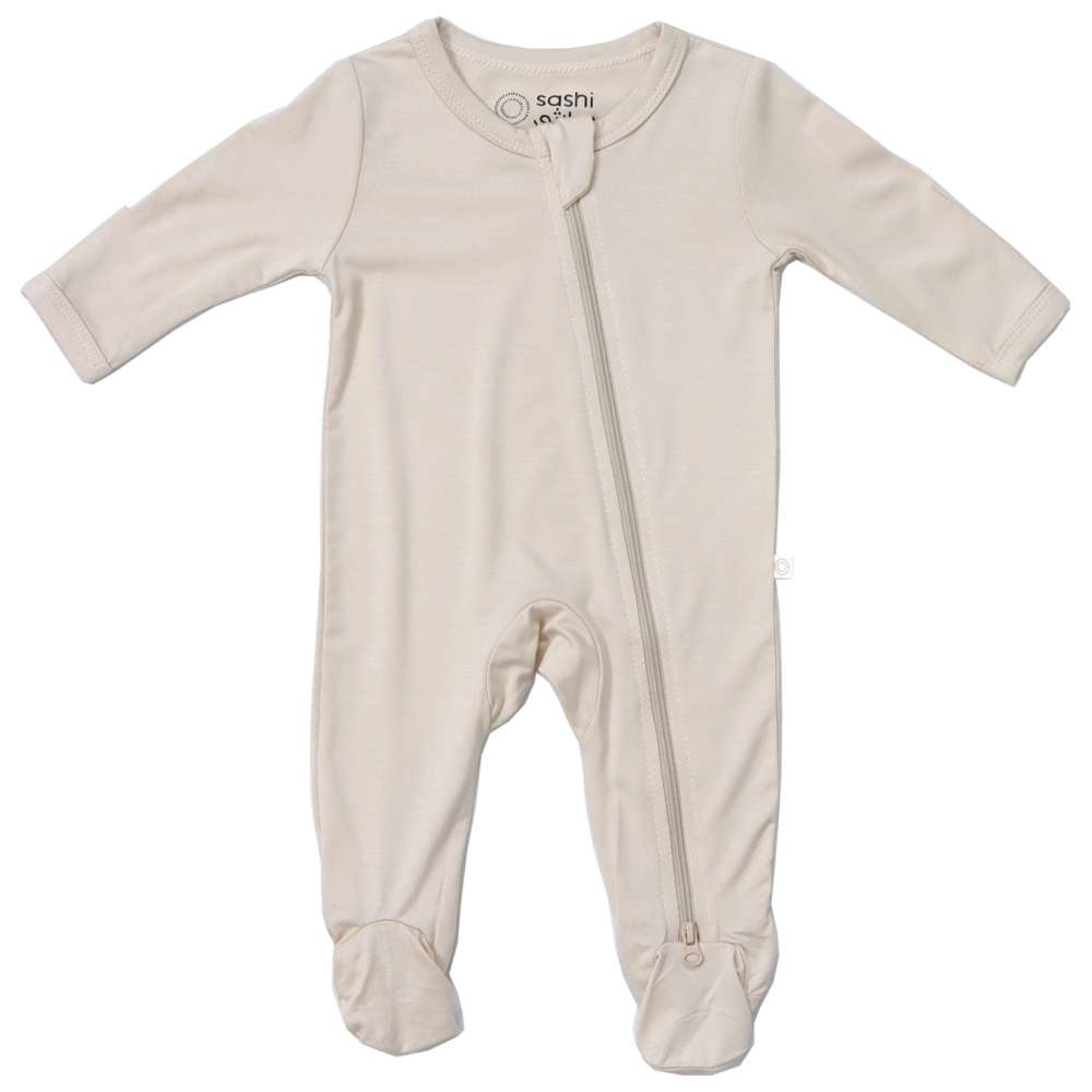 Sashi - Baby Comfort Footed Sleepsuit - Beige