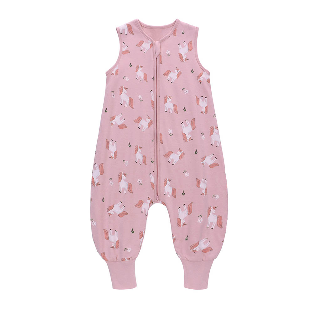 ميراكل بيبي - كيس نوم للأطفال بدون أكمام مصنوع من القطن بنسبة 100% مع سحاب - وردي