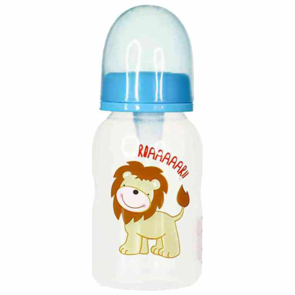 بيبي - الرضّاعة  للحبوب مع ملعقة - أزرق/شفاف - 150 مل