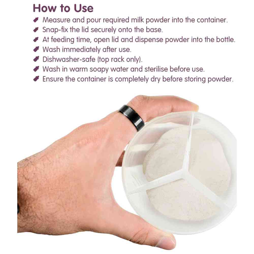 بيب موزعة مسحوق حليب الأطفال أزرق