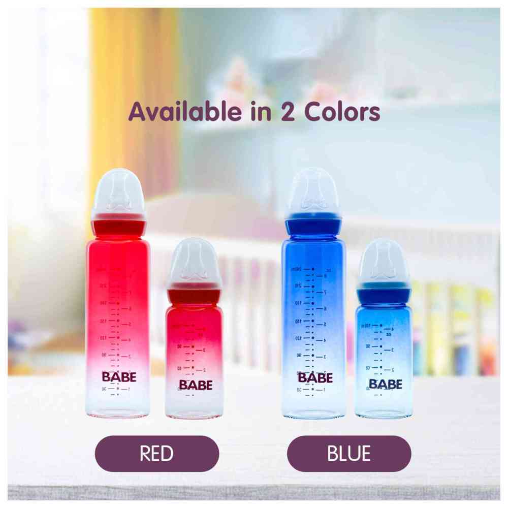 بيبي - زجاجة رضاعة زجاجية للأطفال - 120 مل