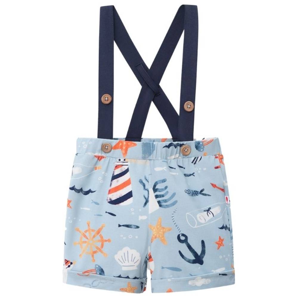 Atlas & Maya - Bamboo Lyocell Shorts With Suspender - Anchor Away