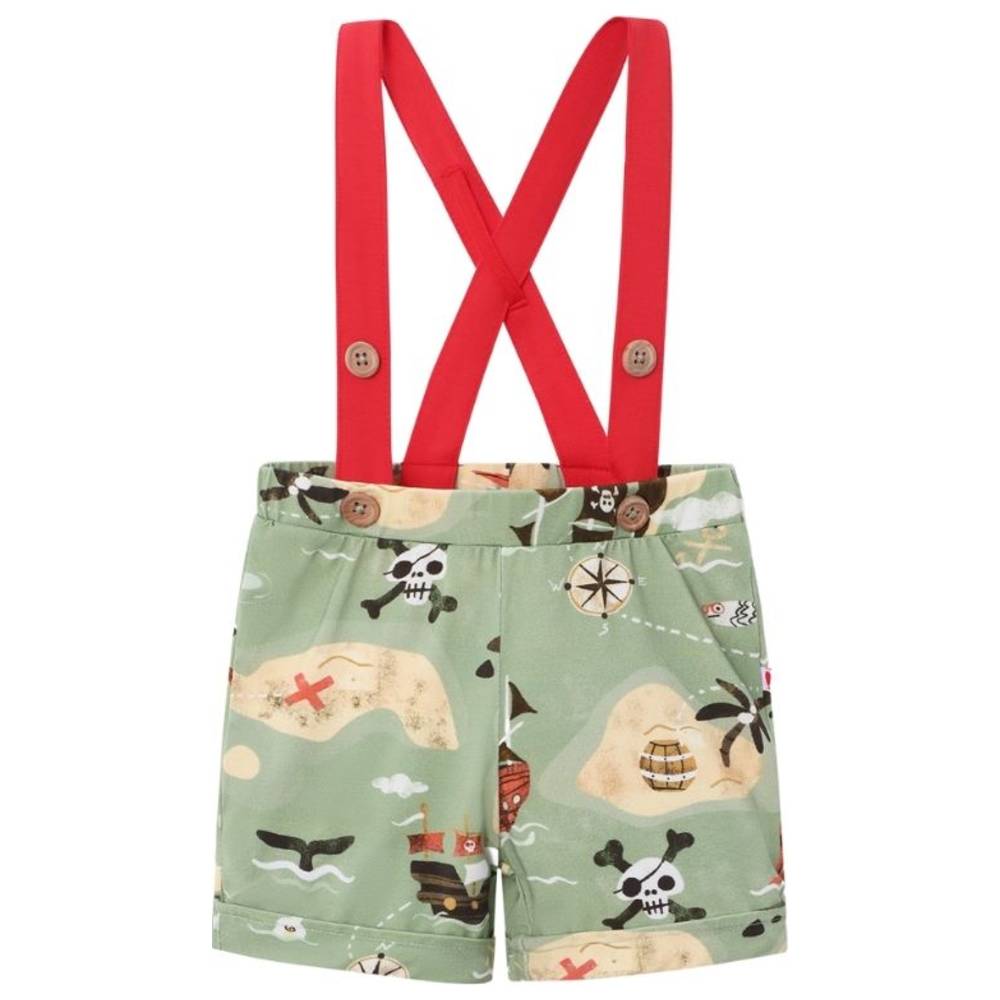 Atlas & Maya - Bamboo Lyocell Shorts With Suspender - Pirate Bay