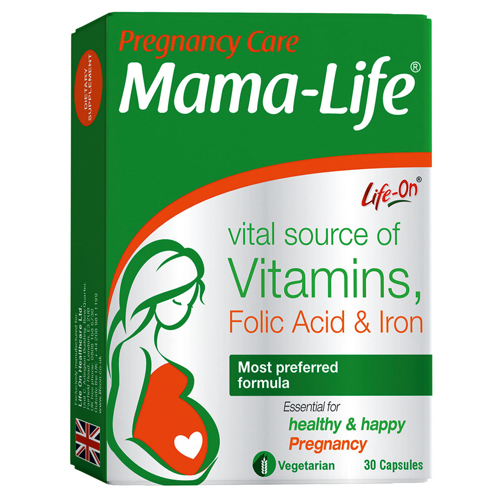 لايف أون - كبسولات ماما-لايف للعناية أثناء الحمل - 30 كبسولة
