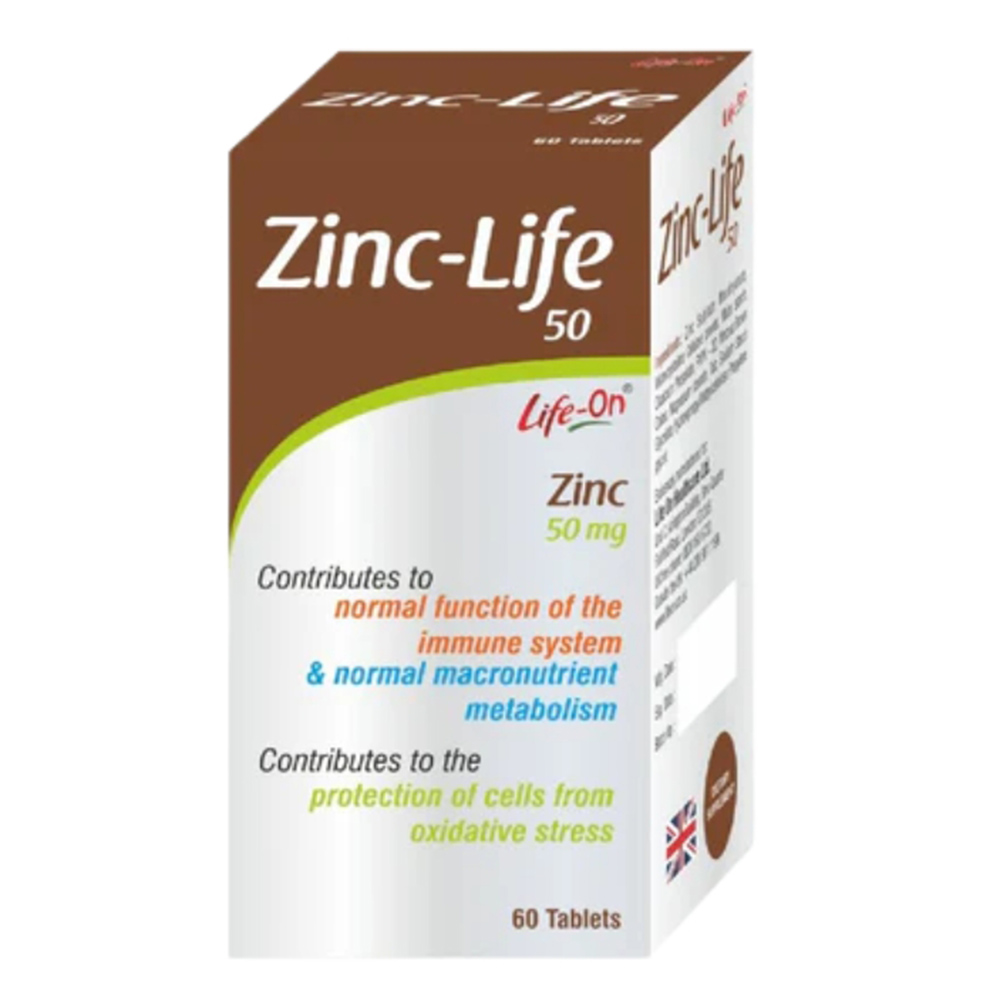 Life On - Zinc-Life 50 mg Tablets - 60 Pcs