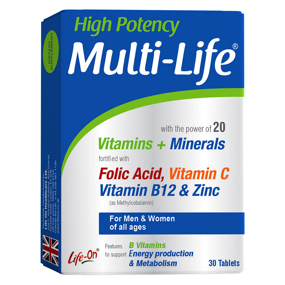 Life On - High Potency Multi-Life Tablets - 30 Pcs