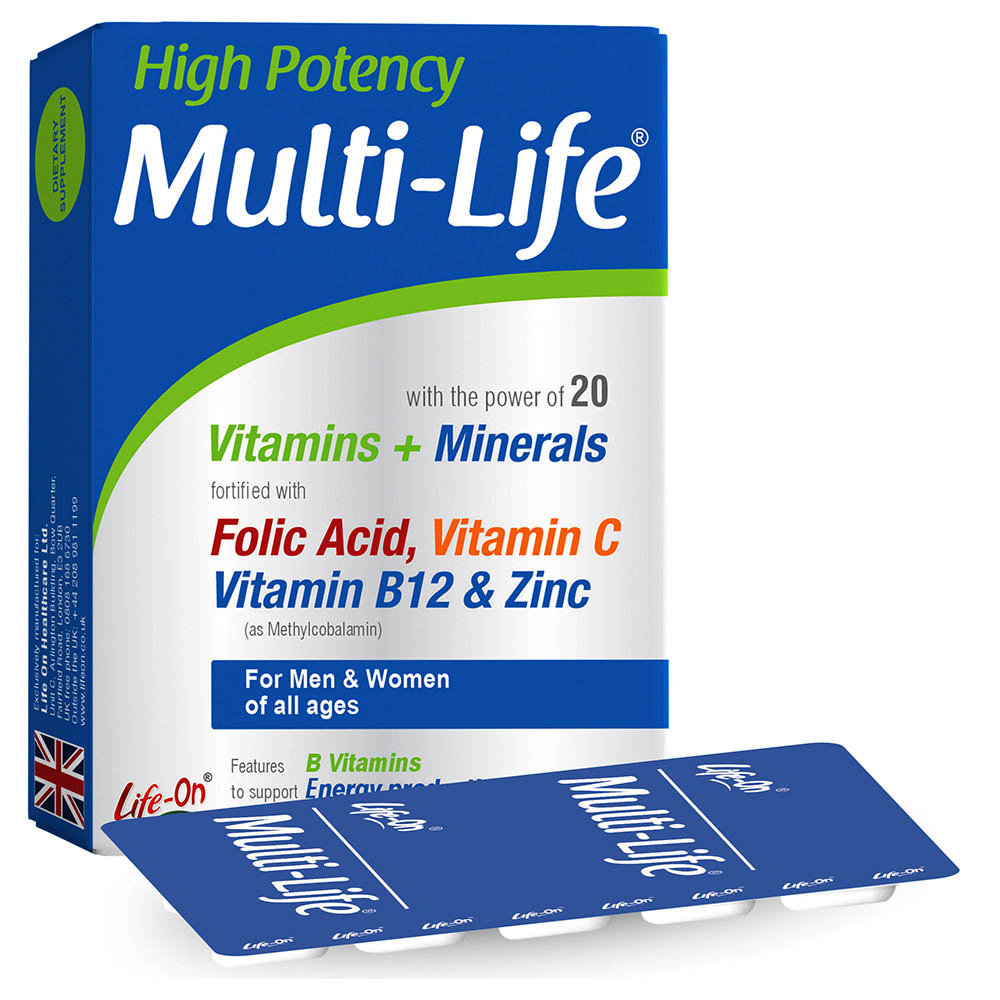 لايف أون - حبوب مالتي-لايف عالي الفعالية - 30 حبة