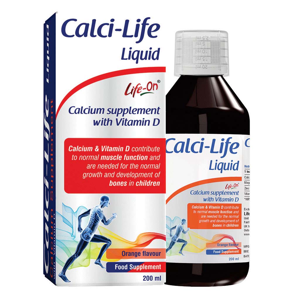 Life On - Calci-Life Liquid - Orange - 200 ml