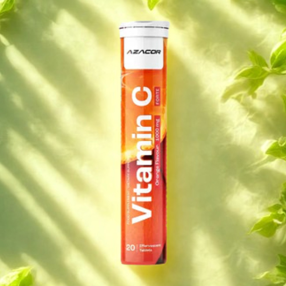 Azacor - Vitamin C Effervescent 1000 mg Tablets - Orange - 20 Pcs