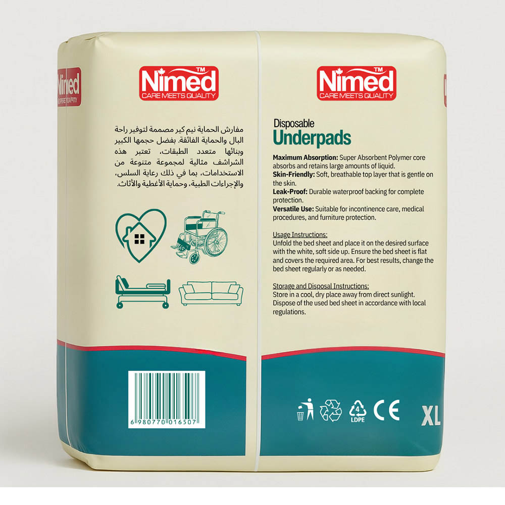 Nimed - Disposable Underpads - XL - 20 Pcs
