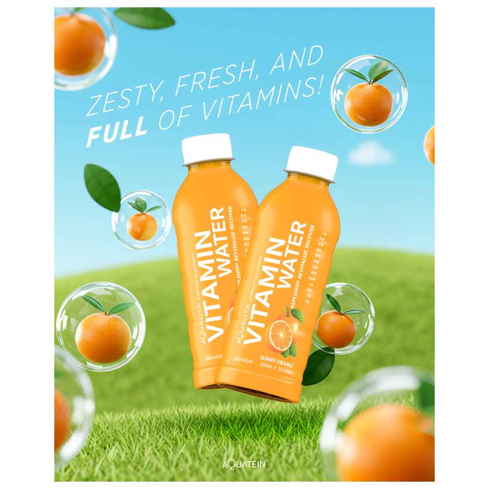 Aquavita - Vitamin Water - Sunny Orange - 250 ml
