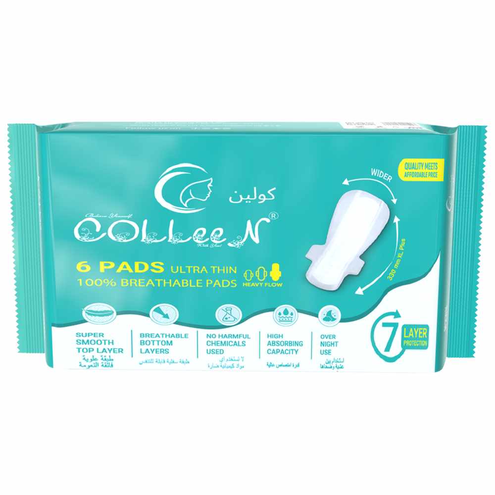 Colleen - Ultra Thin 100% Breathable Pads - XL+ - 6 Pcs