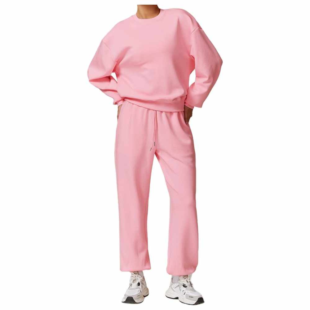 كون - بنطال رياضي نسائي بخصر متوسط - زهري